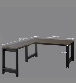 Wohnen Country Style Eckschreibtisch zweifarbig - Joe