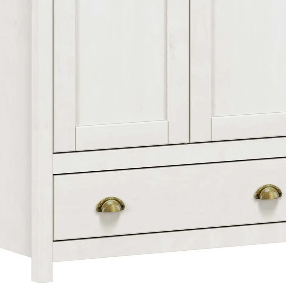 Wohnen Country Style Kleiderschrank mit 2 Schubladen - Abelkav