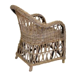 Wohnen Country Style Rattansessel in Grey Wash - Lazium
