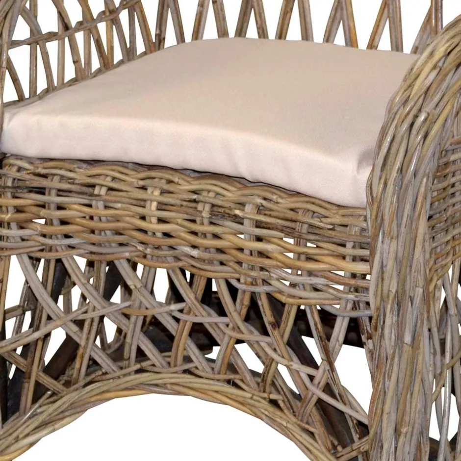 Wohnen Country Style Rattansessel in Grey Wash - Lazium