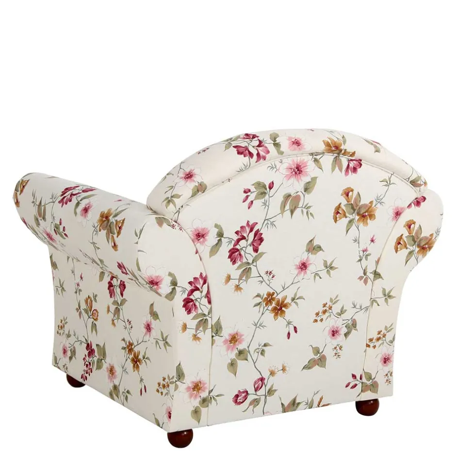 Wohnen Country Style Sessel mit Blumen Muster - Cosima