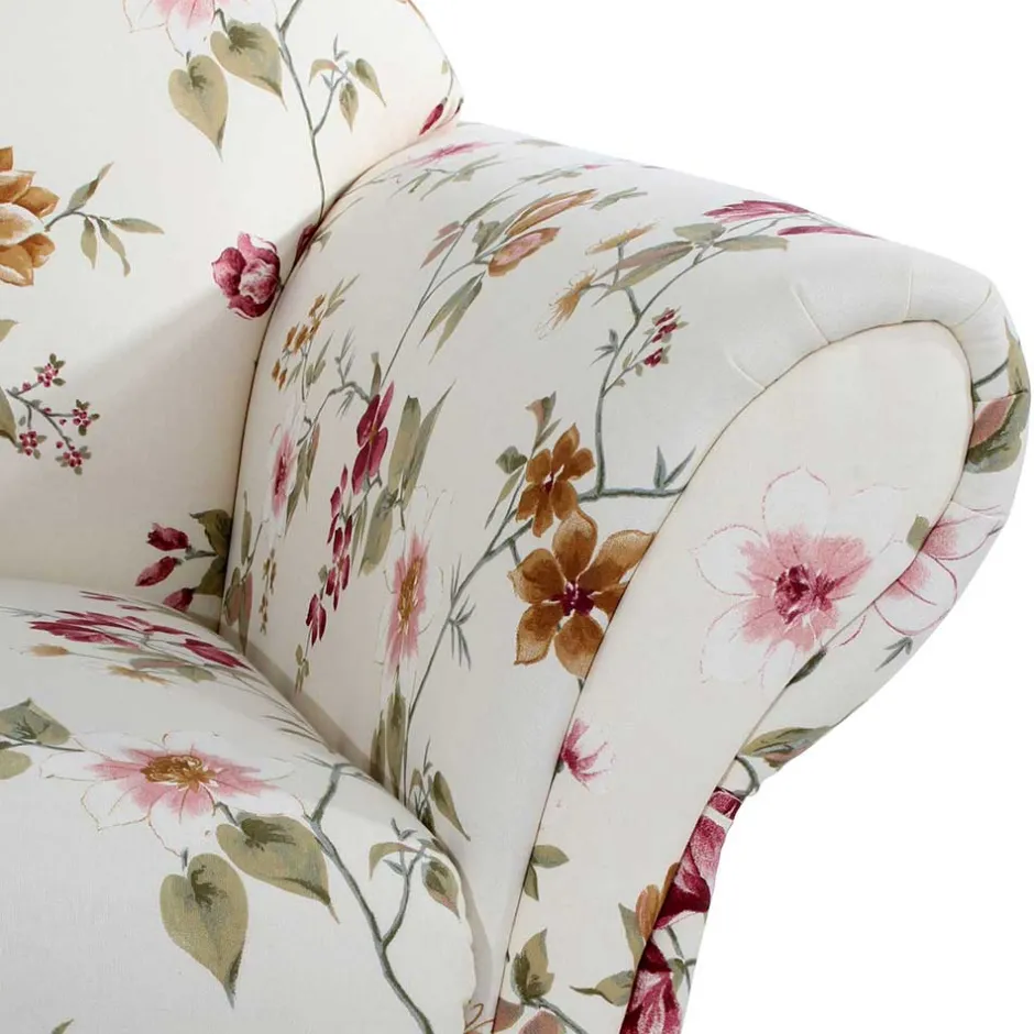 Wohnen Country Style Sessel mit Blumen Muster - Cosima