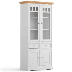 Country Style Vitrinenschrank 90x190x45 cm - Vitablo^Wohnen