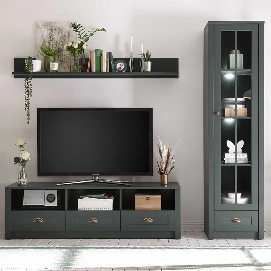 Wohnen Country TV Board & Möbel Set - Niestov (dreiteilig)