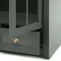 Country Vitrinenschrank in Dunkelgrün - Niestov^Wohnen Sale