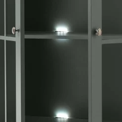 Country Vitrinenschrank in Dunkelgrün - Niestov^Wohnen Sale