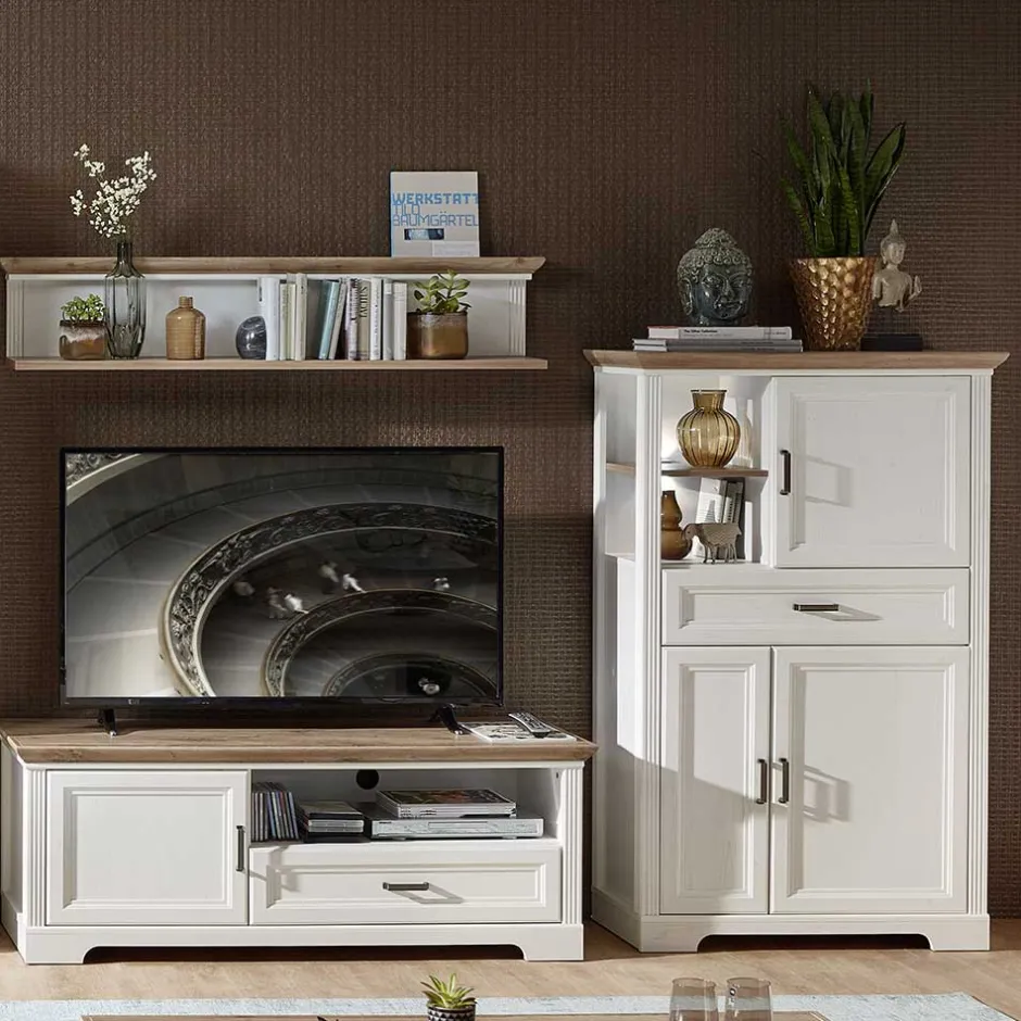 Wohnen Country Wohnmöbel Kombi Set - Sinolita (dreiteilig)