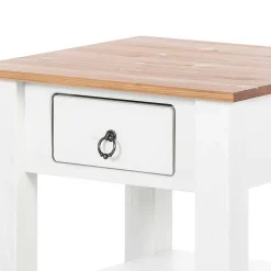 Country Wohnzimmertisch in Weiß & Honigfarben - Xaidon^Wohnen Discount