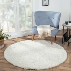 Cremefarbener Teppich mit hohem Flor - Vacance^Wohnen