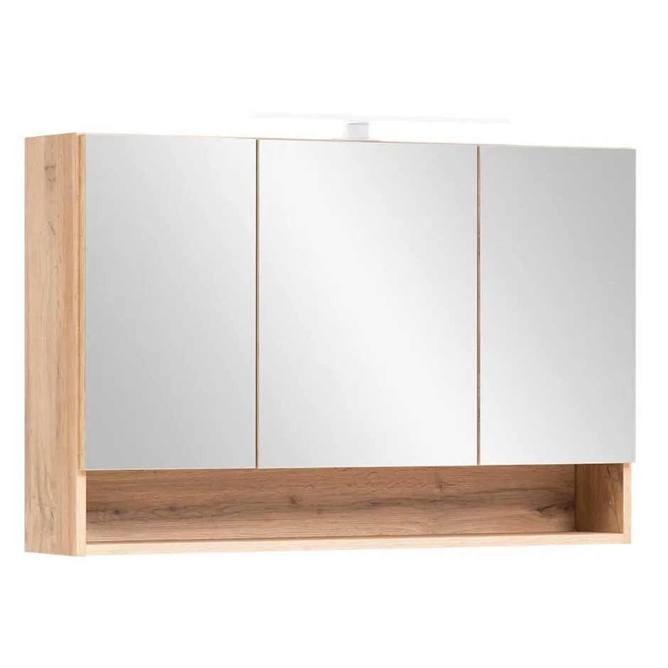 3D Spiegelschrank in Wildeiche Nachbildung - Tofias^Wohnen Outlet