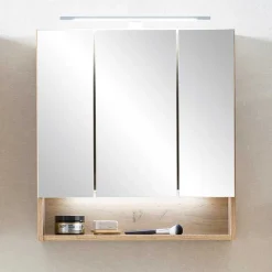 3D Spiegelschrank in Wildeiche Nachbildung - Tofias^Wohnen Outlet