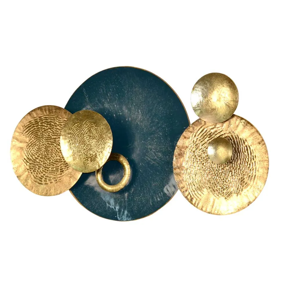 Dekoratives Wandobjekt in Dunkelgrün und Gold - Jenyca^Wohnen