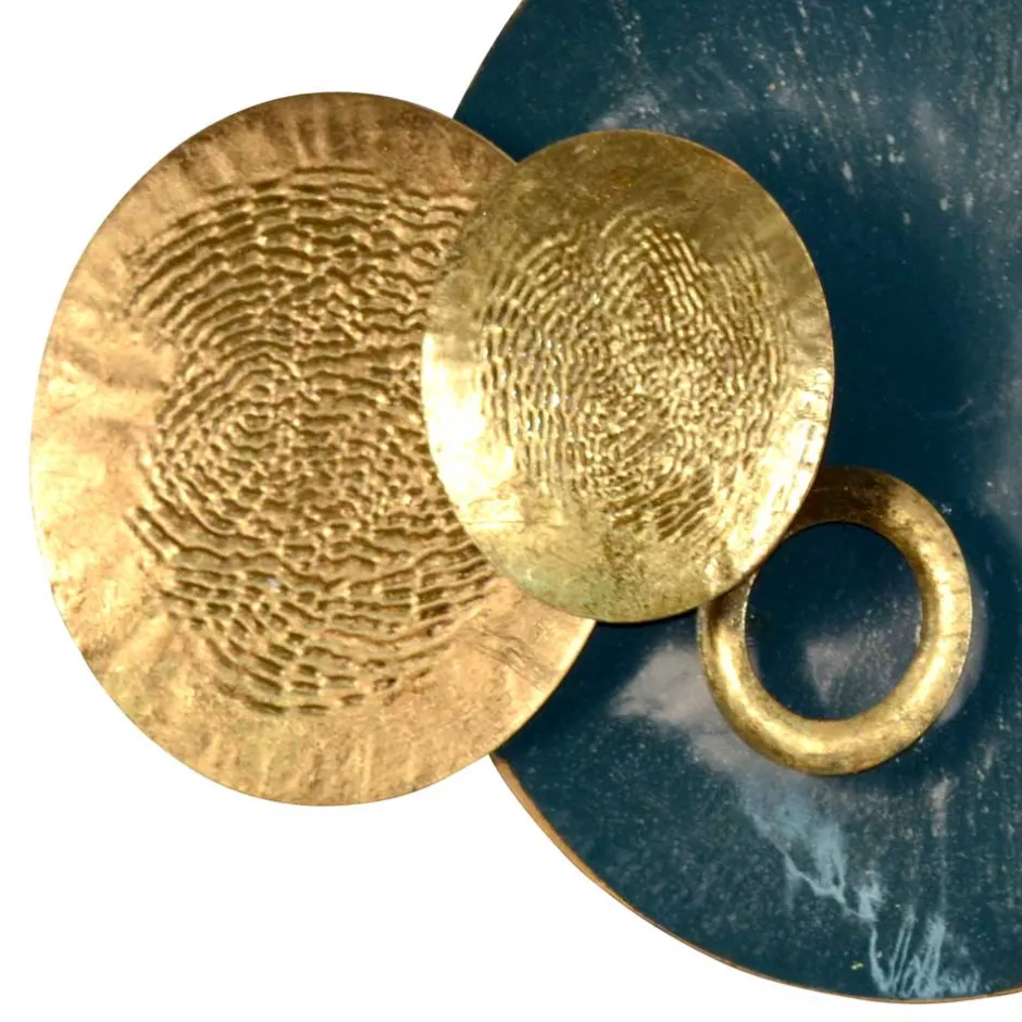 Dekoratives Wandobjekt in Dunkelgrün und Gold - Jenyca^Wohnen