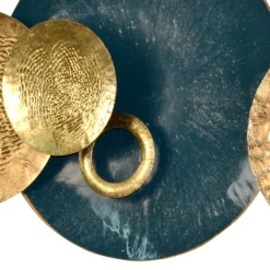 Dekoratives Wandobjekt in Dunkelgrün und Gold - Jenyca^Wohnen