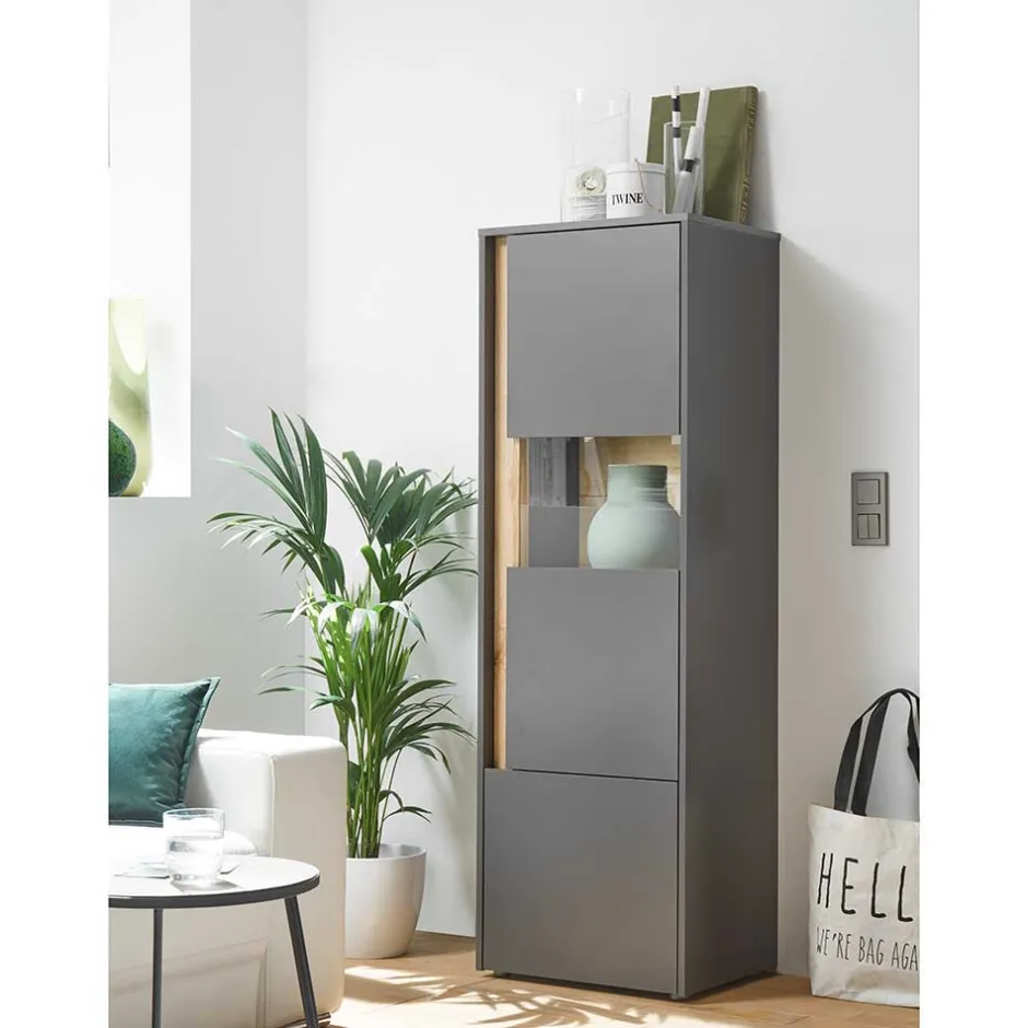 Wohnen Design Anbauwand fürs Wohnzimmer - Ahilav (dreiteilig)