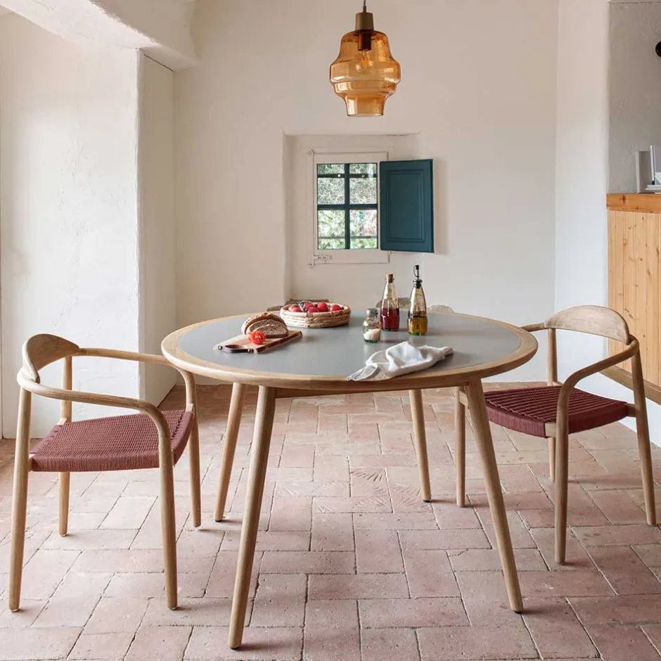 Design Armlehnenstühle mit Geflechtsitz - Renero (4er Set)^Wohnen Best