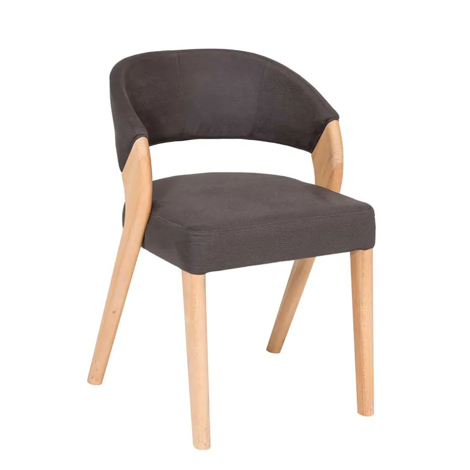 Wohnen Design Armlehnenstuhl in Dunkelbraun - Croatia