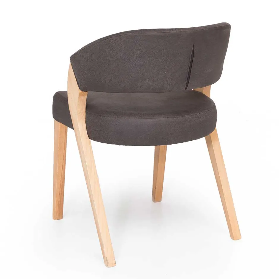 Wohnen Design Armlehnenstuhl in Dunkelbraun - Croatia