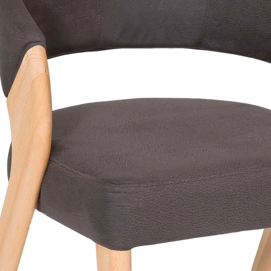 Wohnen Design Armlehnenstuhl in Dunkelbraun - Croatia