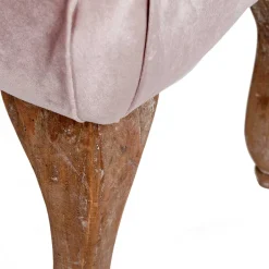 Wohnen Design Bank in Pink Samt - Saluds