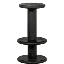 Design Barhocker aus schwarzem Massivholz - Vionna^Wohnen Outlet