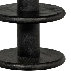 Design Barhocker aus schwarzem Massivholz - Vionna^Wohnen Outlet