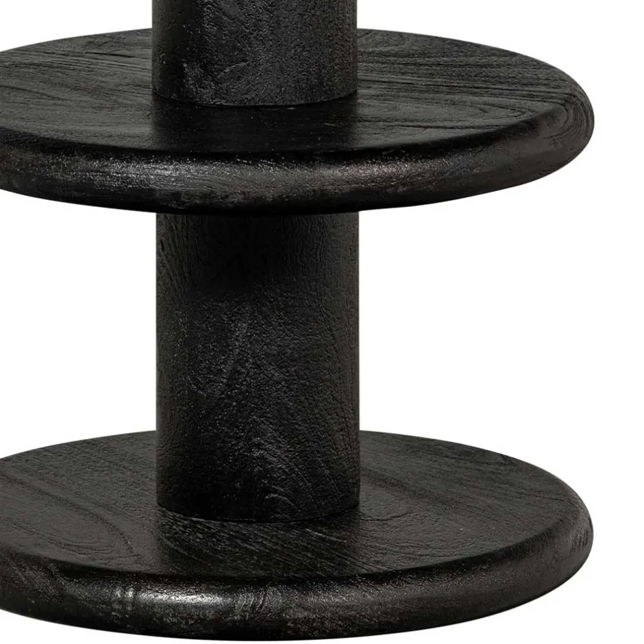 Design Barhocker aus schwarzem Massivholz - Vionna^Wohnen Outlet