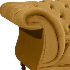Design Barocksofa in Gelb Samtvelours - Alisho^Wohnen Hot