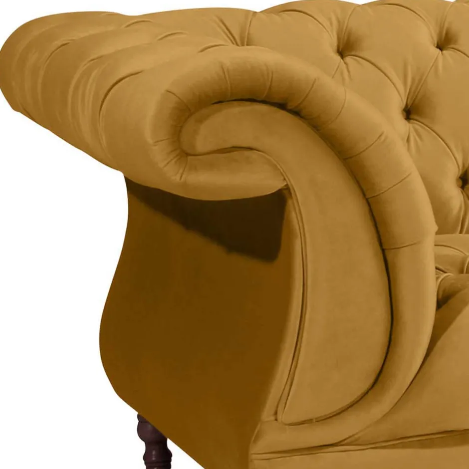 Design Barocksofa in Gelb Samtvelours - Alisho^Wohnen Hot