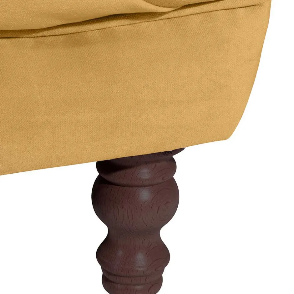 Design Barocksofa in Gelb Samtvelours - Alisho^Wohnen Hot