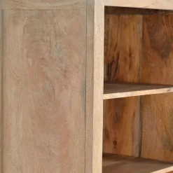 Design Bücherregal aus Mangobaum Massivholz - Valuta^Wohnen Discount