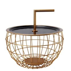 Wohnen Design Beistelltisch in Schwarz und Gold - Egeass