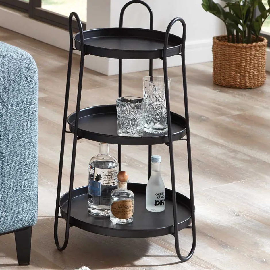 Wohnen Design Beistelltisch mit drei Böden - Asil