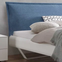 Wohnen Design Bettanlage in Weiß & Blau - Thony (dreiteilig)