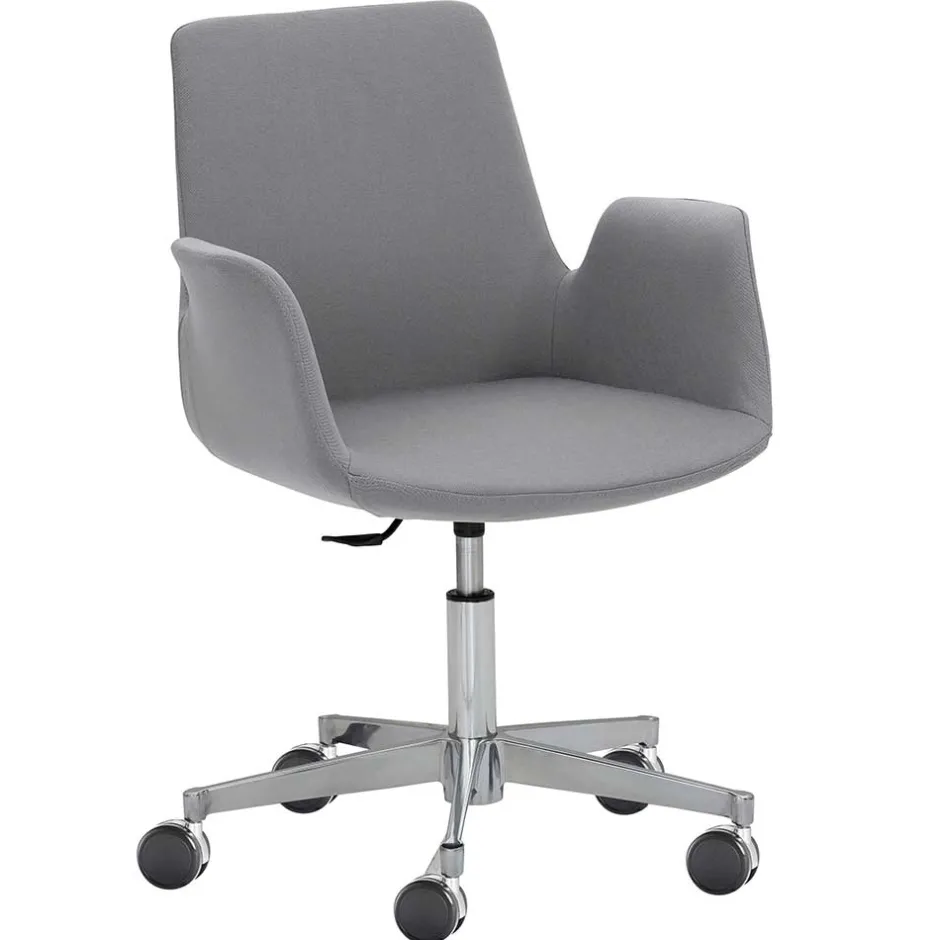 Design Bürostuhl mit Armlehnen in Grau - Iranus^Wohnen Discount