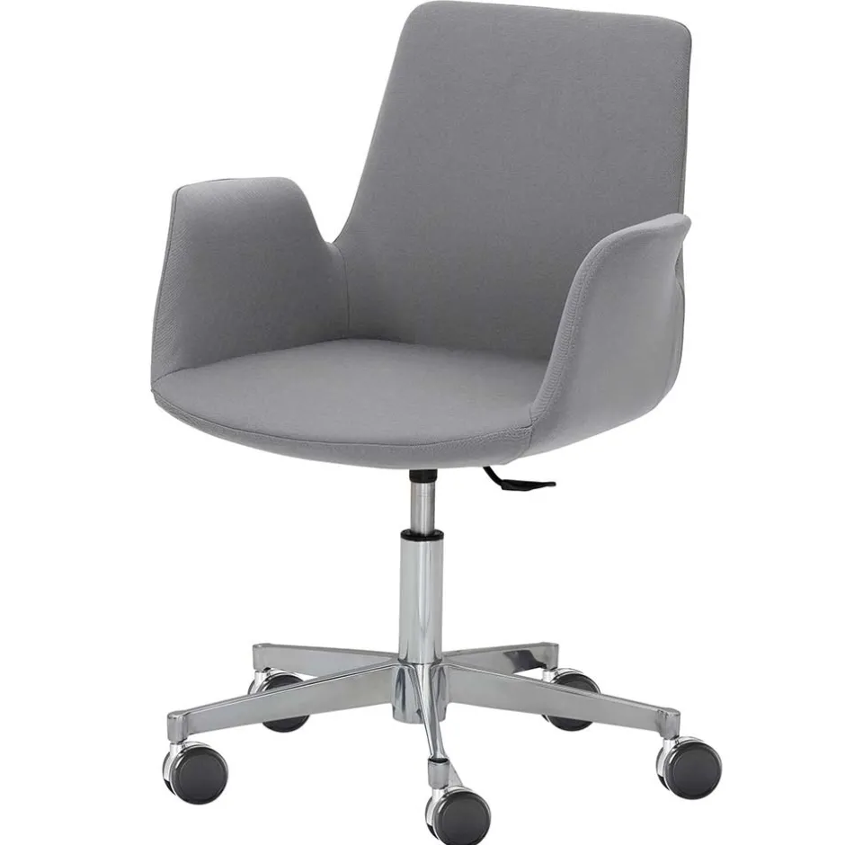 Design Bürostuhl mit Armlehnen in Grau - Iranus^Wohnen Discount