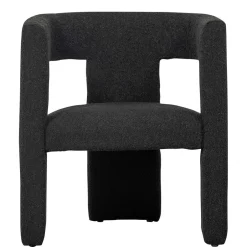 Wohnen Design Cocktailsessel in Dunkelgrau Boucle - Seanno