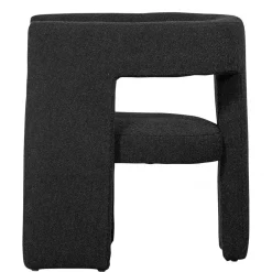 Wohnen Design Cocktailsessel in Dunkelgrau Boucle - Seanno