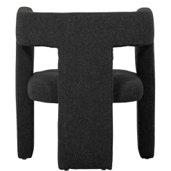 Wohnen Design Cocktailsessel in Dunkelgrau Boucle - Seanno