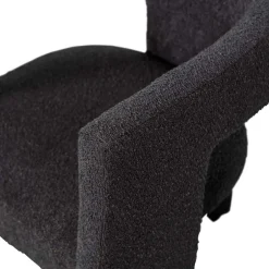 Wohnen Design Cocktailsessel in Dunkelgrau Boucle - Seanno