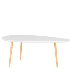 Wohnen Design Couchtisch in Weiß & Natur - Standos