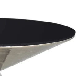 Wohnen Design Couchtisch mit schwarzer Glasplatte - Coralla