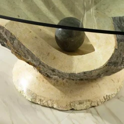 Design Couchtisch Ricana mit Glasplatte^Wohnen Sale