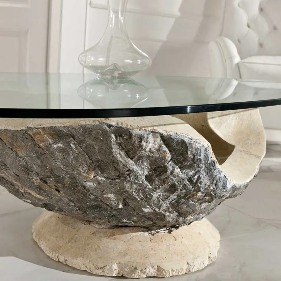 Design Couchtisch Ricana mit Glasplatte^Wohnen Sale