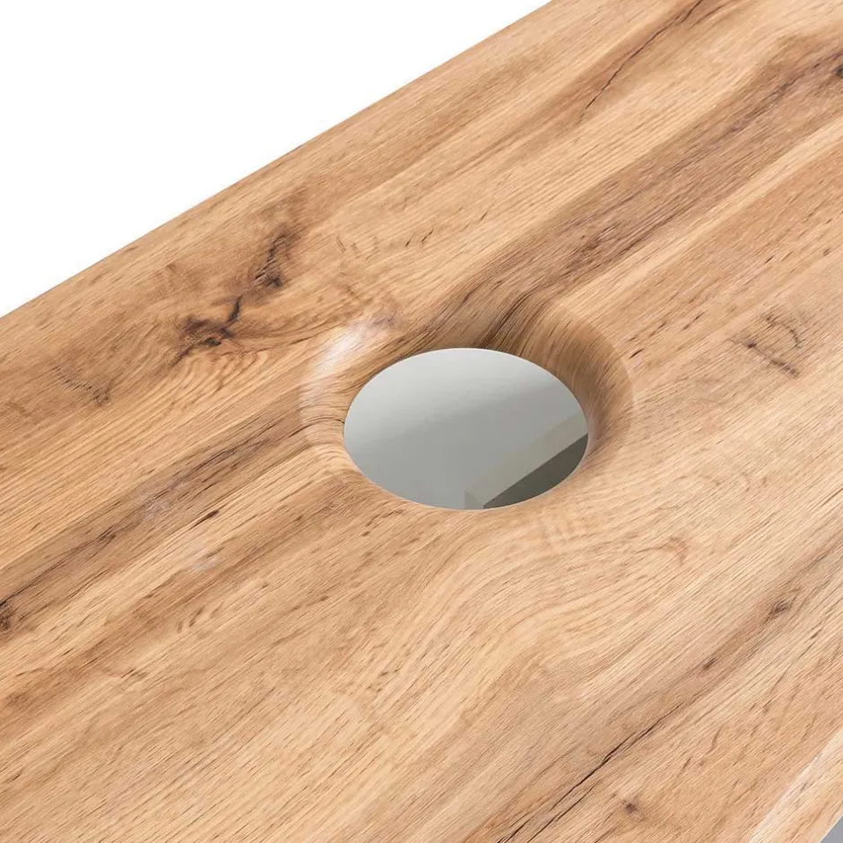 Wohnen Design Doppel-Waschtisch & Spiegelschrank - Crystoga (zweiteilig)