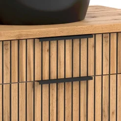 Wohnen Design Doppel-Waschtisch & Spiegelschrank - Crystoga (zweiteilig)