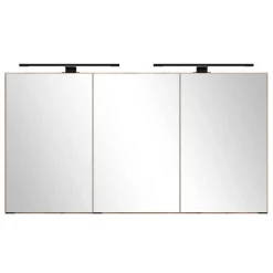 Wohnen Design Doppel-Waschtisch & Spiegelschrank - Crystoga (zweiteilig)