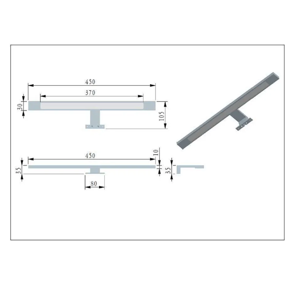 Wohnen Design Doppel-Waschtisch & Spiegelschrank - Crystoga (zweiteilig)