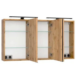 Wohnen Design Doppel-Waschtisch & Spiegelschrank - Crystoga (zweiteilig)