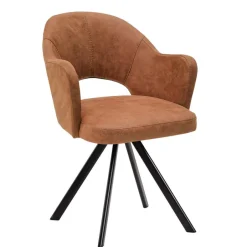 Wohnen Design Esszimmersessel in Cognac Braun - Oseidon